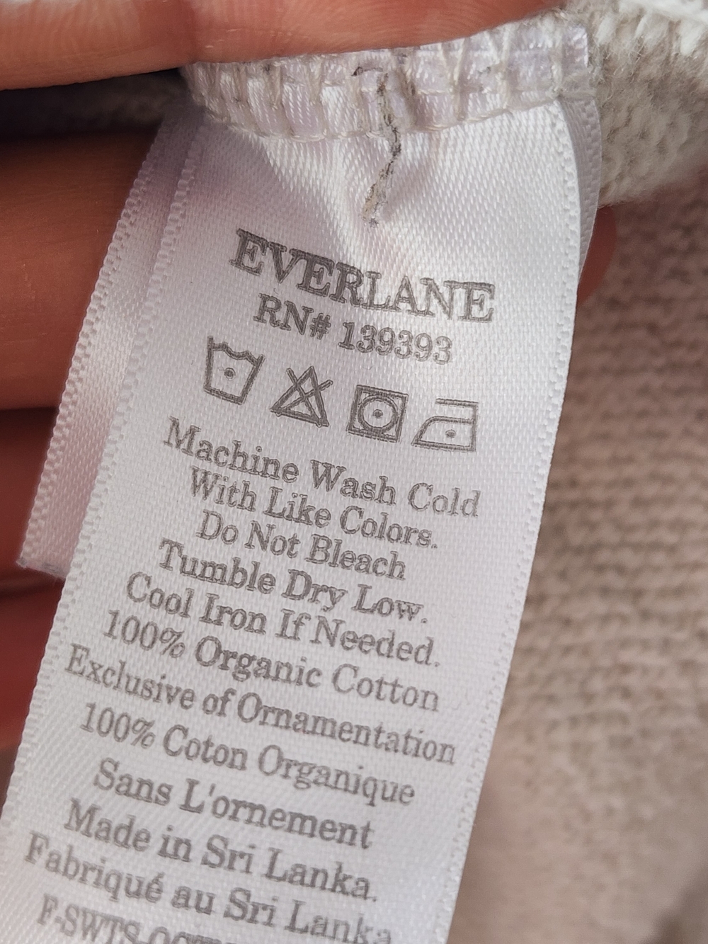 Everlane Organic Cotton Half Zip Sweatshirt Womens Medium Oatmeal Heather Gray - Picture 6 of 10